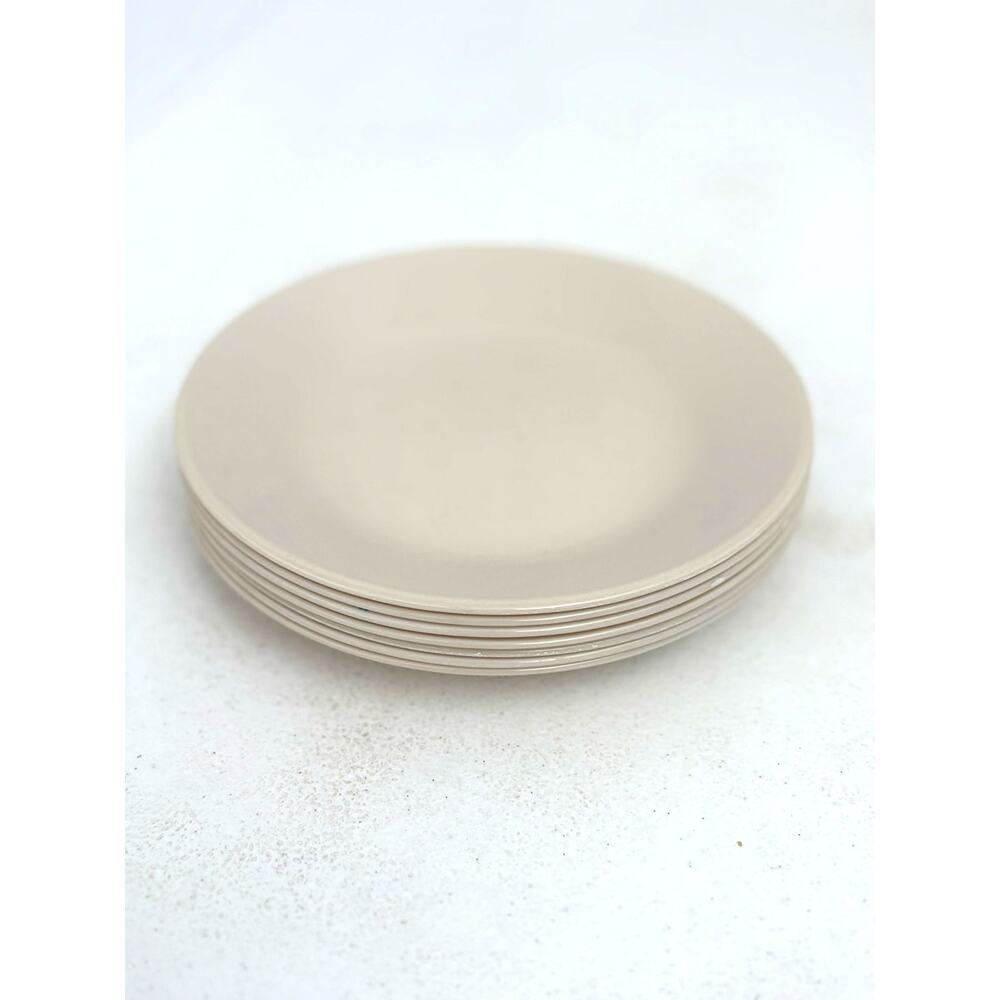 Corelle by Corning Sandstone beige 7 dessert plates vintage 6.75"